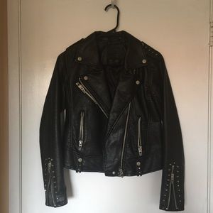 Blank NYC Studded faux leather jacket
